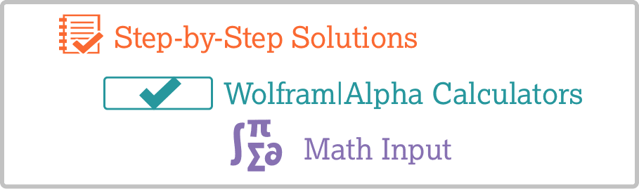Wolfram|Alpha resources for math